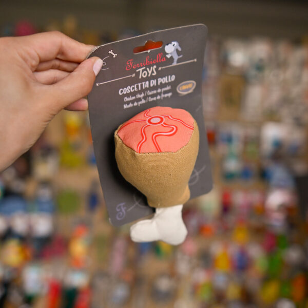 FERRIBIELLA UDKO Z KURCZAKA - pluszowa zabawka z piszczałką dla psa