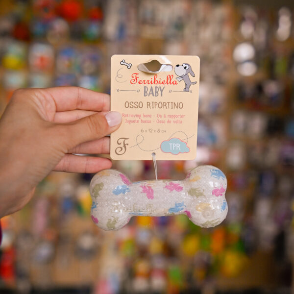 FERRIBIELLA KOŚĆ DLA SZCZENIAKA - z piszczałką z gumy termoplastycznej