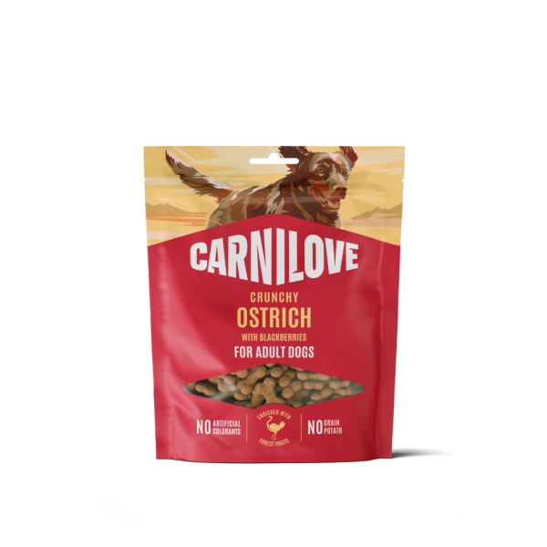 CARNILOVE Dog CRUNCHY Snack Ostrich with Blackberries 200 g
