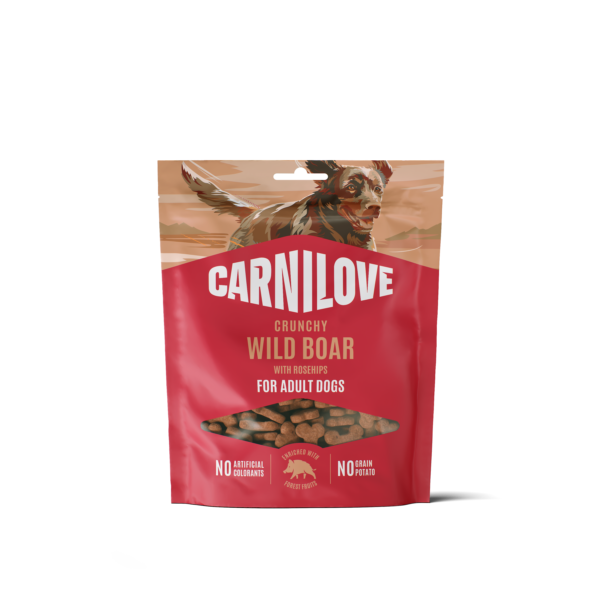 CARNILOVE Dog CRUNCHY Snack Wild Boar with Rosehips dzik z dziką różą 200 g
