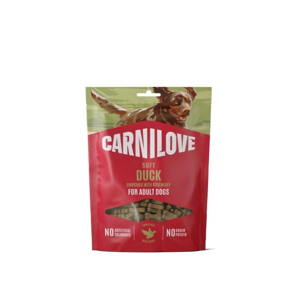 CARNILOVE Dog SOFT Snack Duck enriched with Rosemary kaczka z rozmarynem 200 g