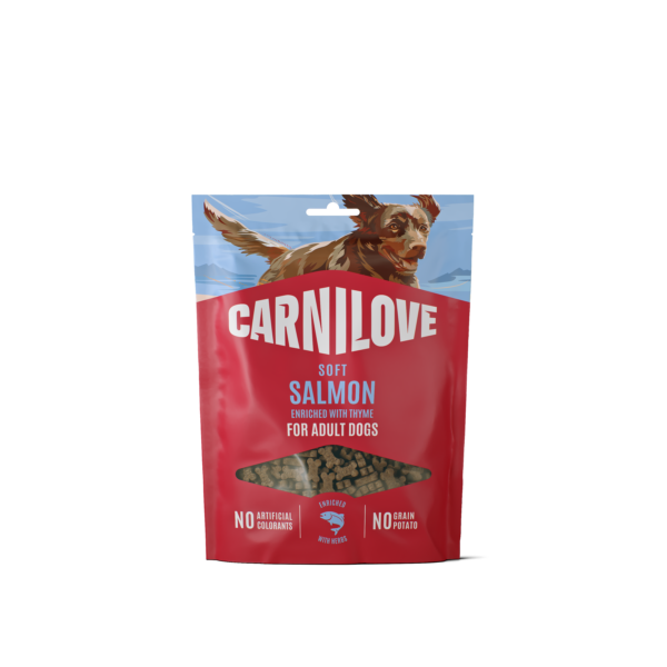 CARNILOVE Dog SOFT Snack Salmon enriched with Thyme small bite łosoś z tymiankiem 200 g