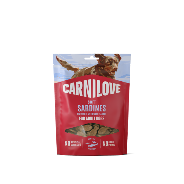 CARNILOVE Dog SOFT Snack Sardines enriched with Wild Garlic sardynki z czosnkiem 200 g