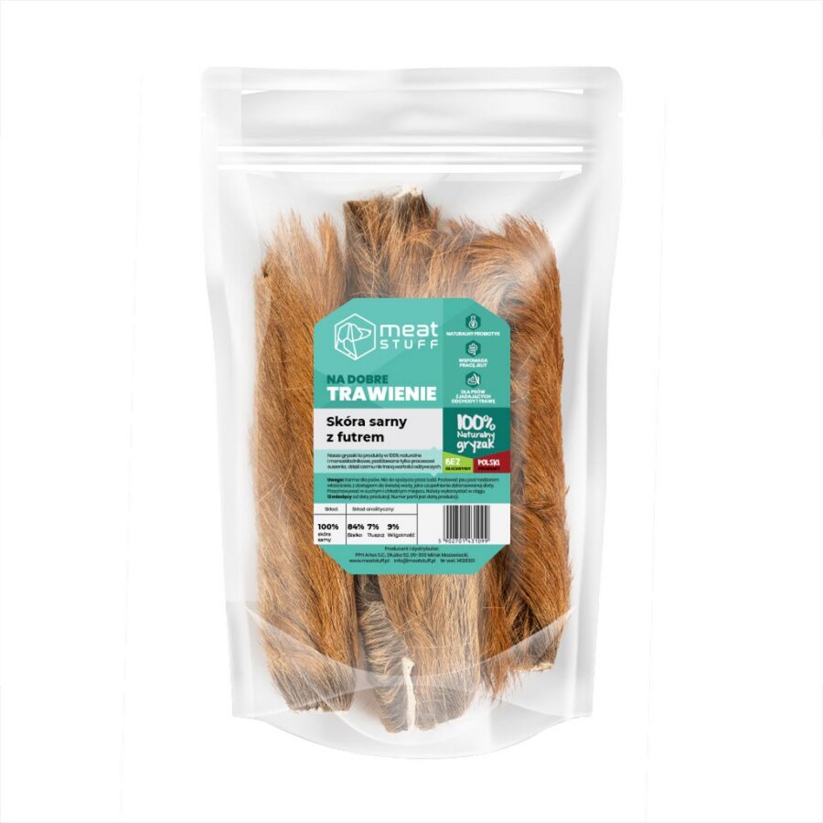 MEATSTUFF Skóra sarny z futrem doypack 80 g