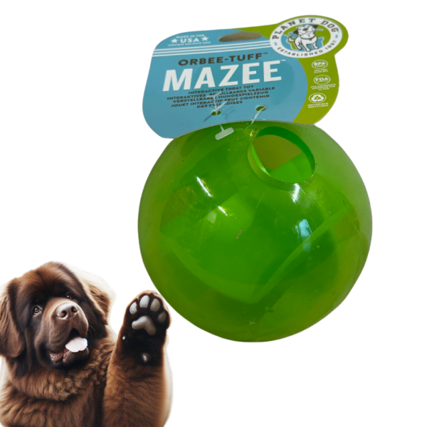 zielona piłka dog maze green
