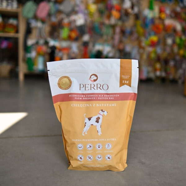 PERRO Karma sucha Cielęcina z batatami – bezzbożowa dla psów średnich i dużych ras 1 kg