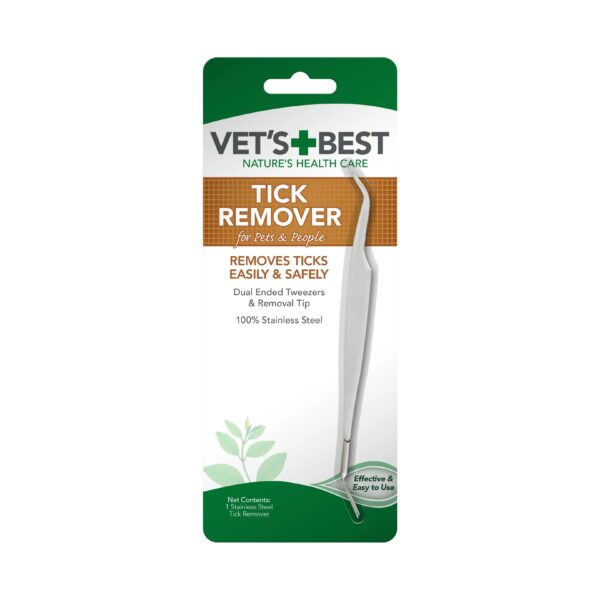VET’S BEST STALOWY HACZYK DO USUWANIA KLESZCZY + penseta