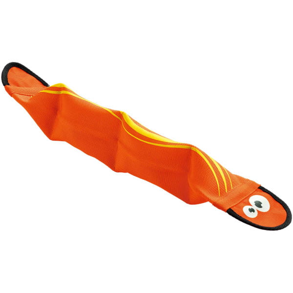 długa zabawka pływająca w wodzie pomarańczowa