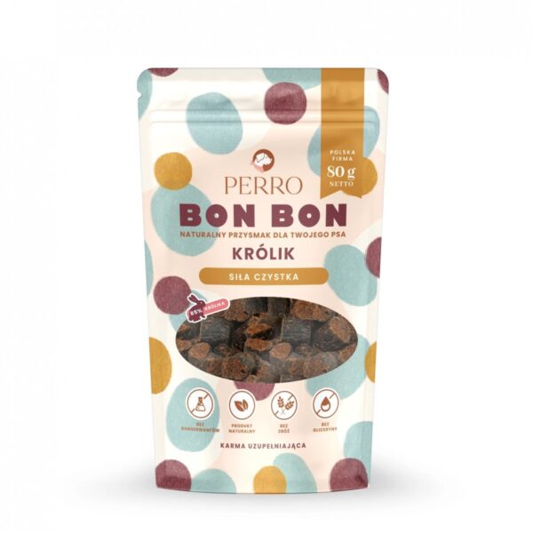 PERRO BON BON Królik – siła czystka przysmaki 80g