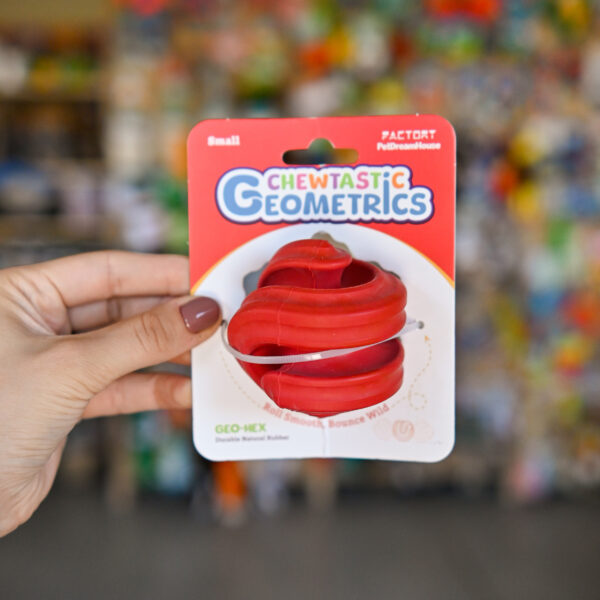 PDH ZABAWKA GUMOWA GEO-HEX CZERWONA 6,2 cm
