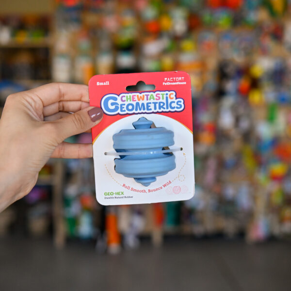PDH ZABAWKA GUMOWA GEO-HEX BŁĘKITNA 6,2 cm