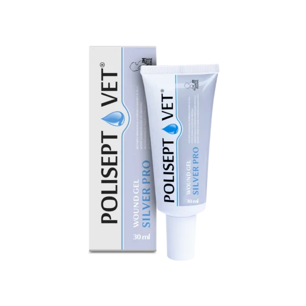POLISEPT VET® WOUND GEL SILVER PRO – ŻELOWY OPATRUNEK DLA PSA I KOTA 30ML
