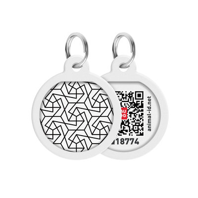 WAUDOG SMART ID METALOWA ZAWIESZKA ADRESÓWKA DLA ZWIERZĄT Z QR-PASZPORTEM GEOMETRIA 25 mm