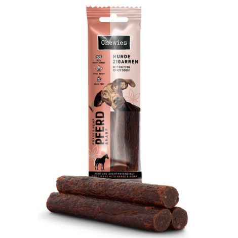 Chewies Hundezigarren Pferd & Hanf - konina & konopie 75g