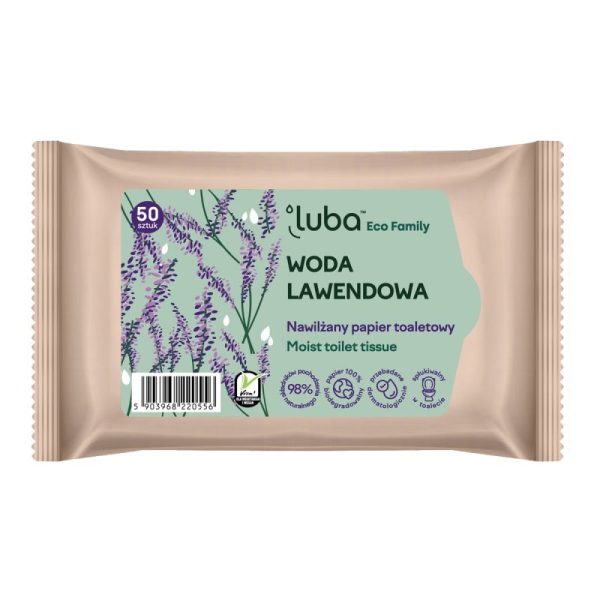 Luba ECO Family nawilżany papier toaletowy z WODĄ LAWENDOWĄ