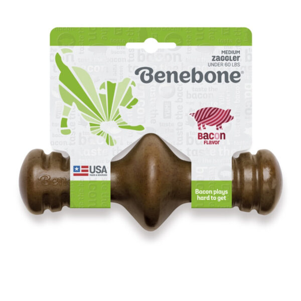 BENEBONE Gryzak dla psa Benebone Zaggler M Masło orzechowe