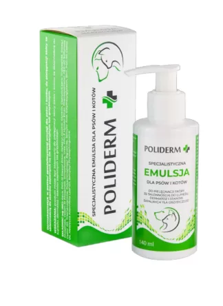 POLIDERM® EMULSJA EMULSJA DO PIELĘGNACJI SKÓRY PSA I KOTA 140ML