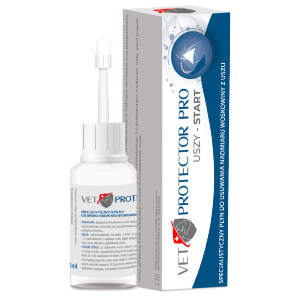 VET PROTECTOR® PRO USZY – START – PREPARAT DO USZU DLA PSA I KOTA 30ML