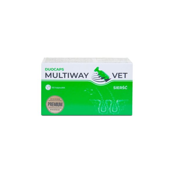 MULTIWAY VET® DUOCAPS SIERŚĆ – KAPSUŁKI TWIST-OFF NA SIERŚĆ I SKÓRĘ DLA PSA I KOTA 60 KAPSUŁEK