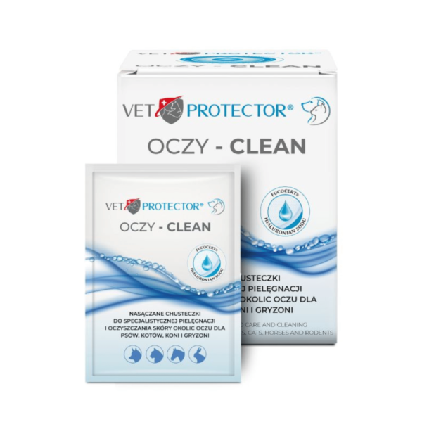 VET PROTECTOR® OCZY – CLEAN DO OCZYSZCZANIA OCZU DLA PSA I KOTA 20 CHUSTECZEK