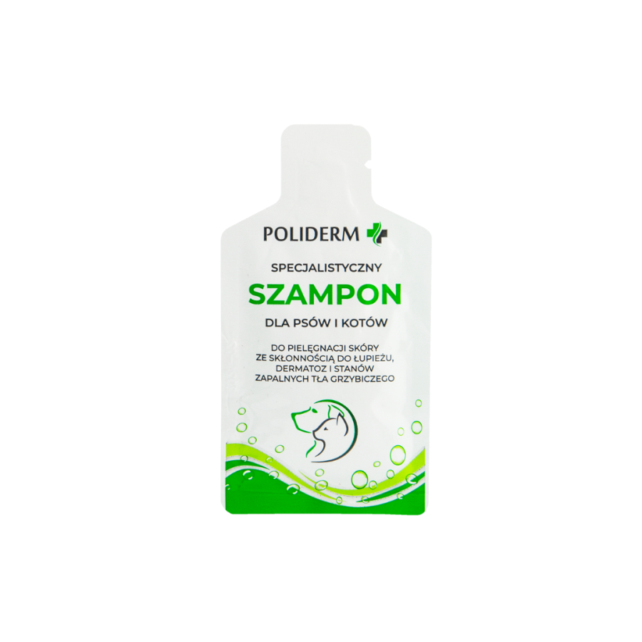 POLIDERM® SZAMPON SASZETKA 15ML – PIELĘGNACJA SIERŚCI DLA PSA I KOTA