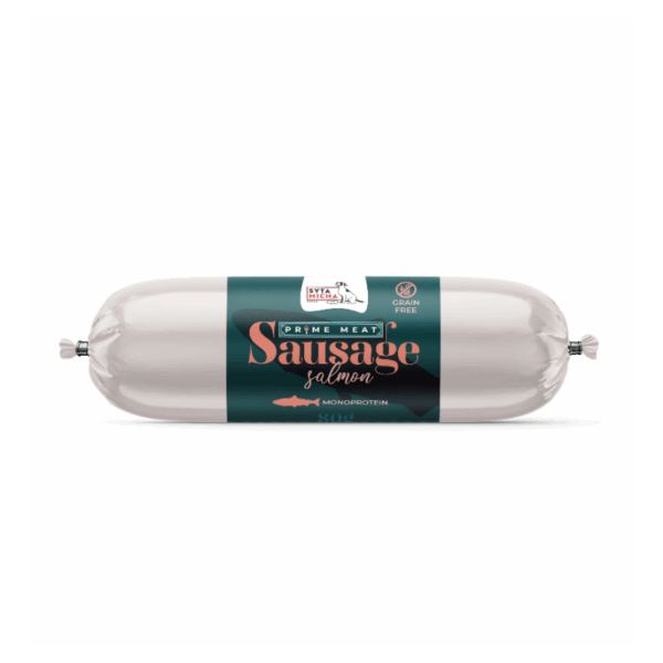 Syta Micha Prime Meat Kiełbaska treningowa z łososiem 80g
