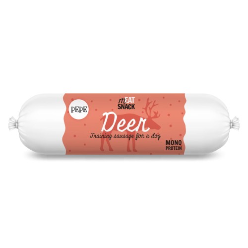 PAKA ZWIERZAKA Kiełbaska treningowa PEPE Deer (jeleń) 200g