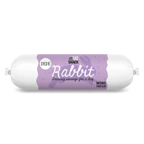 PAKA ZWIERZAKA Kiełbaska treningowa PEPE Rabbit (królik) 200g