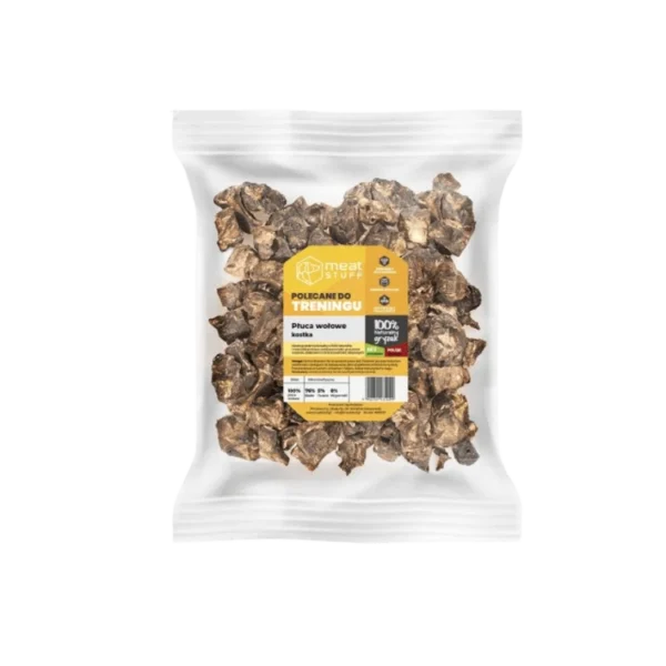 MEATSTUFF PŁUCA WOŁOWE kostka - dla psa 100 g doypack