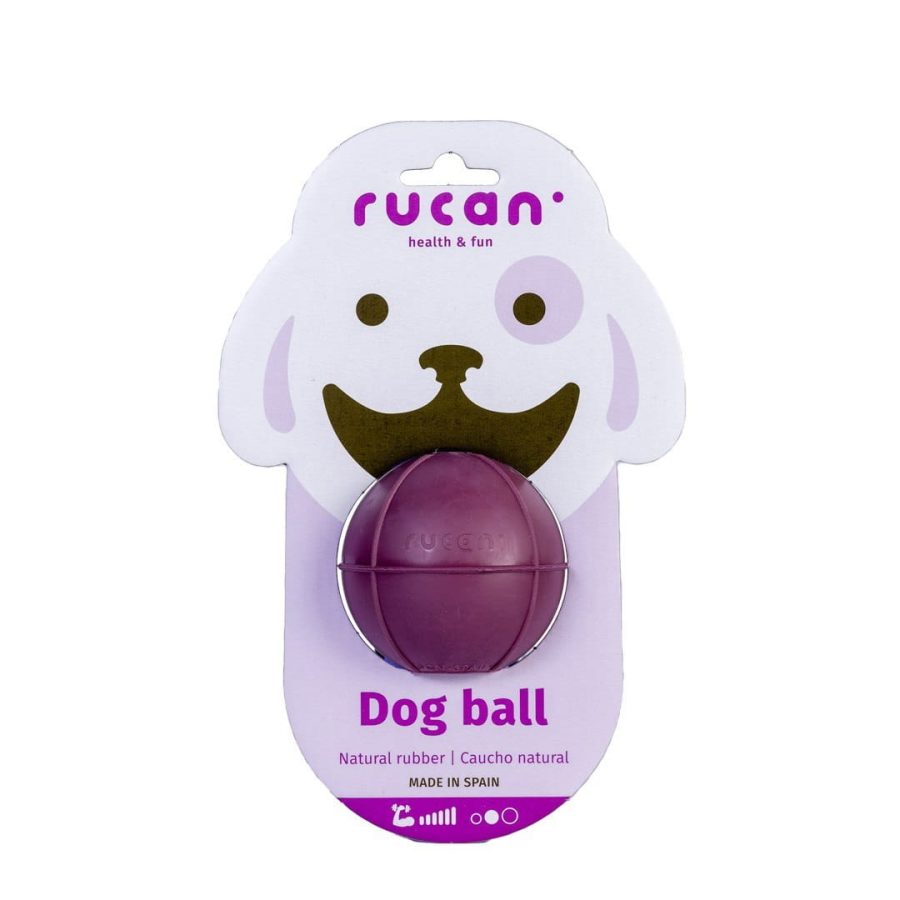 RUCAN BALL Medium Purple - M (7cm), bardzo twarda piłka na przysmaki dla psa