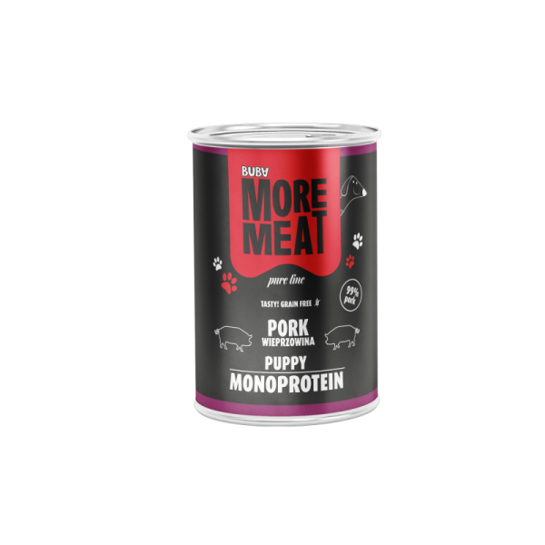 BUBA More Meat mono Pure 400g puppy wieprzowina - karma mokra dla szczeniąt