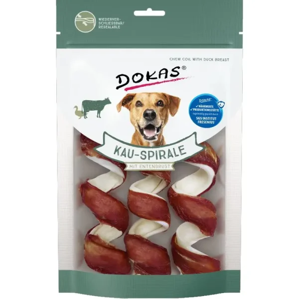 DOKAS Spirala kaczka 3szt / 110g - gryzak dla psa