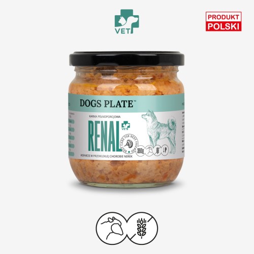 Dogs Plate Vet Renal z jagnięciną 360g - mokra karma dla psów z przewlekłą chorobą nerek