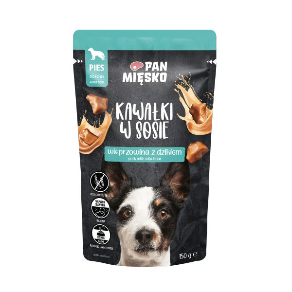 Pan Mięsko Karma mokra dla psa Kawałki w sosie Wieprzowina z dzikiem (dorosły) 150 g