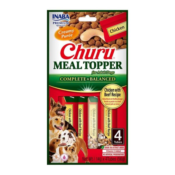 Inaba Dog Meal Topper Chicken With Beef 4x14g