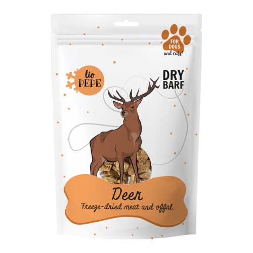 PAKA ZWIERZAKA Przysmak Lio PEPE Deer (mięso jelenia) 60g