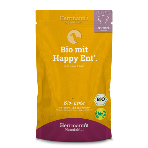 HERRMANN'S Selection Sensitive Dog Bio Ente - bio kaczka z koprem włoskim (150g