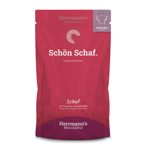 HERRMANN'S Selection Sensitive Dog Schaf - baranina z cukinią (150g) - karma mokra