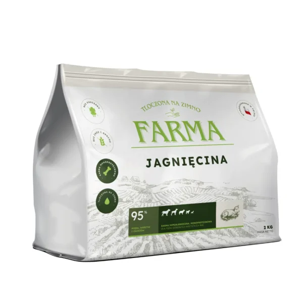 Farma Jagnięcina Hipoalergiczna karma sucha tłoczona na zimno