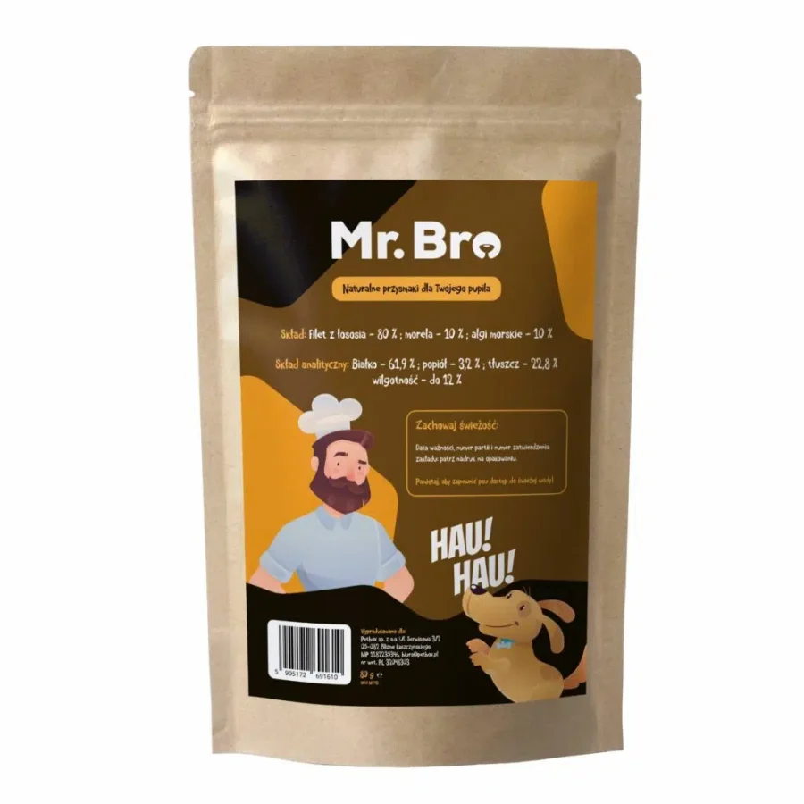 Mr. Bro Strips Łosoś z Morelą i Algami 80g