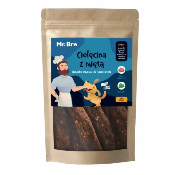 Mr. Bro Snacks Cielęcina z Miętą 80g