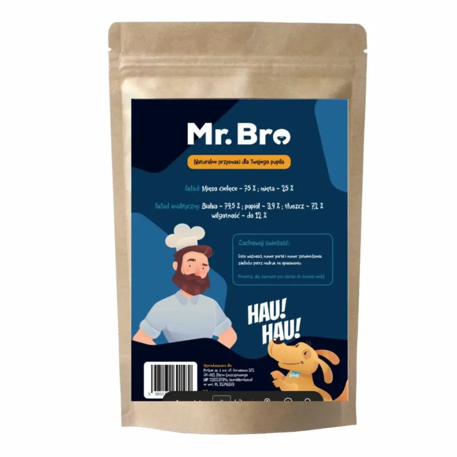 Mr. Bro Snacks Cielęcina z Miętą 80g