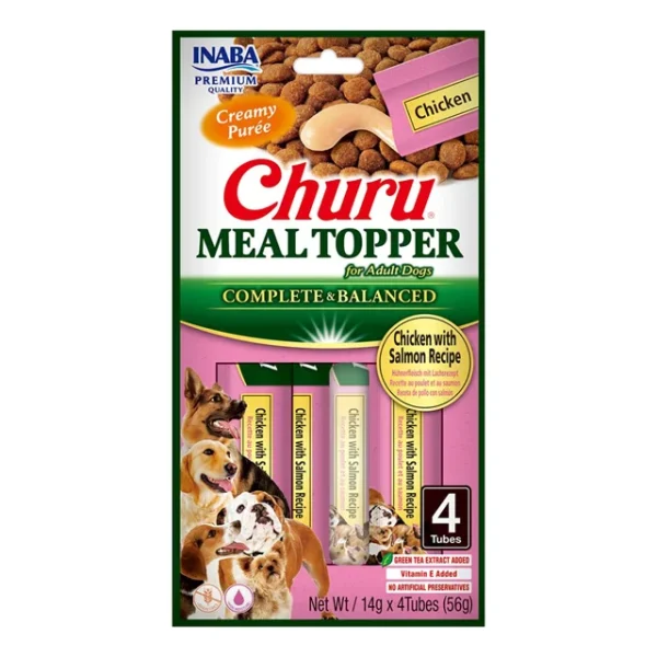 Inaba Dog Meal Topper Chicken With Salomon 4x14g