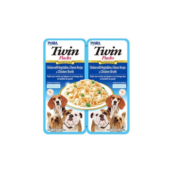 INABA Dog Churu Twin Cheese and Vegetables 2x 40g