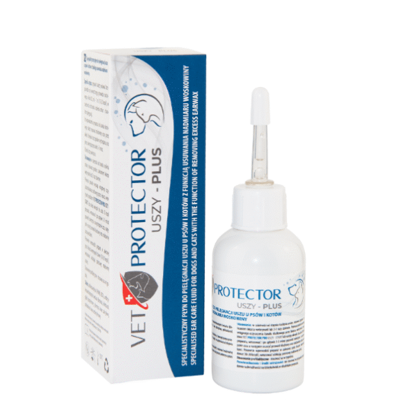 VET PROTECTOR® PRO USZY - PLUS - preparat do uszu dla psa i kota 50 ml