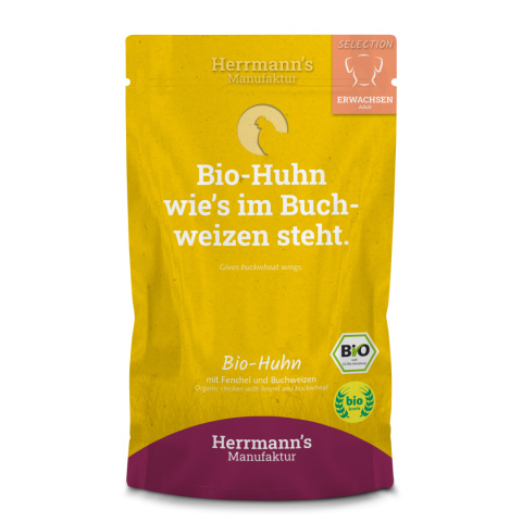 HERRMANN'S MANUFAKTUR Selection Dog Bio Huhn - kurczak z koprem włoskim (150g)