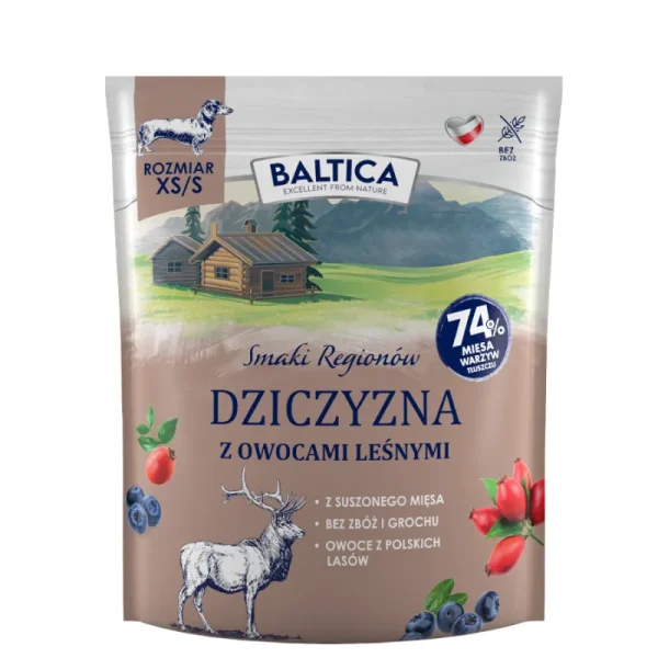 BALTICA Karma Smaki Regionów Dziczyzna z owocami leśnymi xs/s 1kg