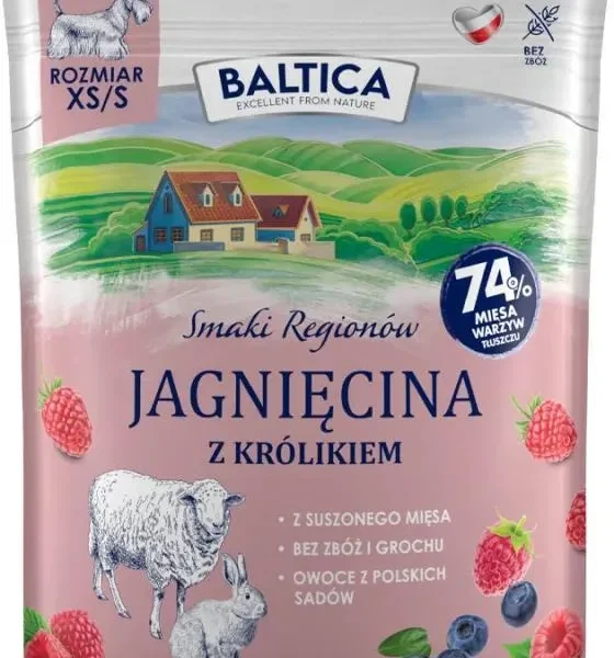 BALTICA Karma Smaki Regionów Jagnięcina z królikiem xs/s 1kg