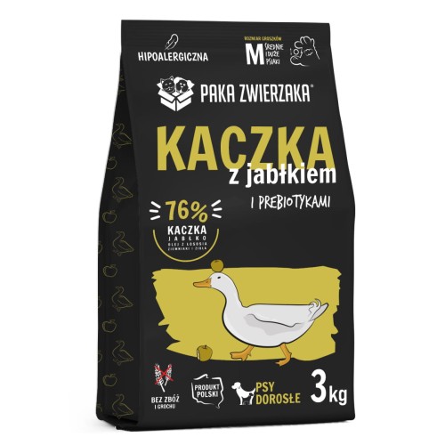 PAKA ZWIERZAKA Karma sucha Kaczka z jabłkiem "M" 3 kg