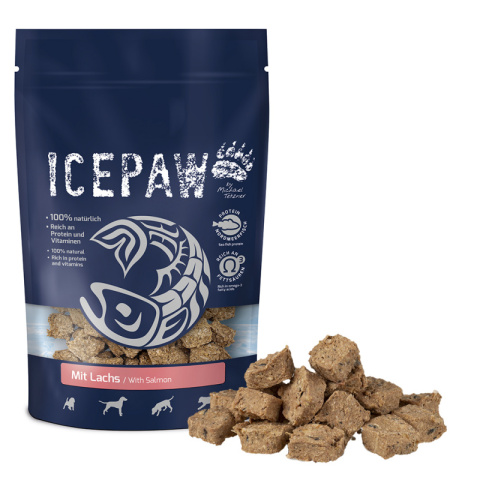 ICEPAW mit Lachs- przysmaki z białych ryb i łososia (150g)